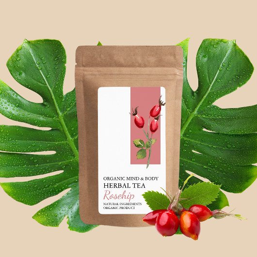 Étiquette d'entreprise de thé à base de plantes de