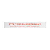 Étiquette d'entreprise en texte brut Orange (Individual)