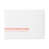Étiquette d'entreprise en texte brut Orange (Devant)