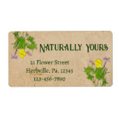 Étiquette d'entreprise fleur sauvage (Devant)