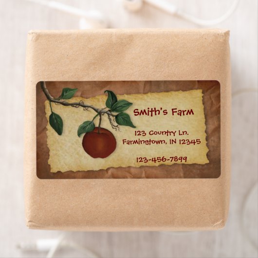 Étiquette d'entreprise Orchard Apple (En situation)