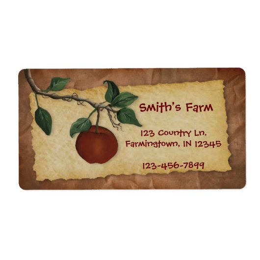 Étiquette d'entreprise Orchard Apple (Devant)