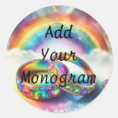 Étiquette d'enveloppe arc-en-ciel gay, lesbienne,  (Devant)