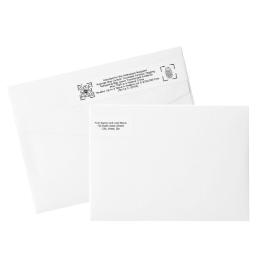 Étiquette d'enveloppe blanche anti-vol – Courrier 
