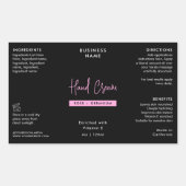 Étiquette d'enveloppement Cosmo 4 OZ Black & Pink  (Devant)