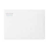 Étiquette d'enveloppement Mariage d'aquarelle bleu (Devant)