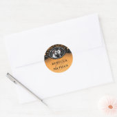 Étiquette d'enveloppes Mariage orange et noir (Enveloppe)
