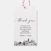 Étiquette Denver Skyline Mariage Merci Favoriser (Dos)
