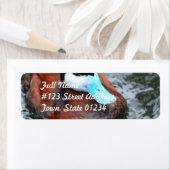 Étiquette d'envoi de canard bleu (En situation)