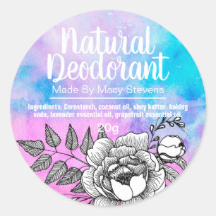 Étiquette déodorant maison personnalisable