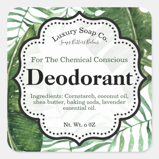 Étiquette déodorant tropical (Devant)