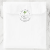 Étiquette d'épinards bio frais de jardin maison (Sac)