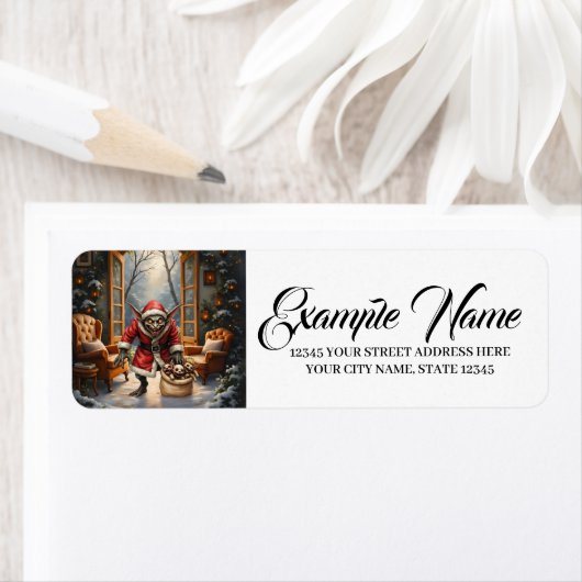 Étiquette Déplaisant Noël Goblin - Imaginaire sombre Evil Pè (En situation)