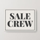 Étiquette d'équipe de vente de garage | Badge d'ai (Recto)