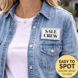 Étiquette d'équipe de vente de garage Badge d'ai