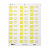 Étiquette Des coins de citron funky ! (Feuille entière)