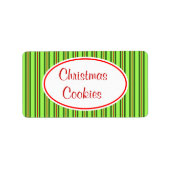 Étiquette des cookies de Noël (Devant)