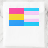Étiquette des drapeaux Pansexual/trans pride (Sac)