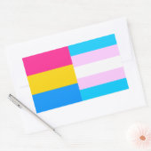 Étiquette des drapeaux Pansexual/trans pride (Enveloppe)