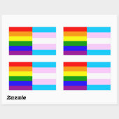 Étiquette des drapeaux Rainbow/trans pride (Feuille)