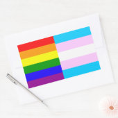 Étiquette des drapeaux Rainbow/trans pride (Enveloppe)