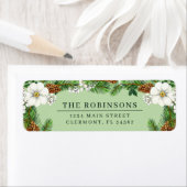 Étiquette des épicéas et des baies d'hiver (En situation)