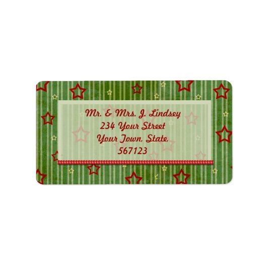 Étiquette des étoiles de Noël (Devant)