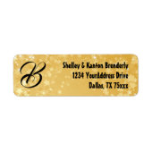 Étiquette des étoiles d'or Monogrammes (Devant)