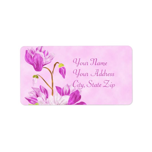 Étiquette des fleurs aquarelles (Devant)