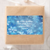 Étiquette des flocons de Noël (En situation)