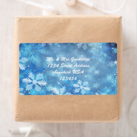 Étiquette des flocons de Noël (En situation)