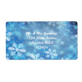 Étiquette des flocons de Noël (Devant)