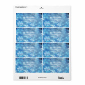 Étiquette des flocons de Noël (Feuille entière)