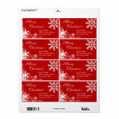 Étiquette des flocons d'hiver (Feuille entière)
