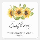 Étiquette des graines de tournesol (Devant)