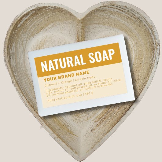 Étiquette des ingrédients de l'emballage de savon