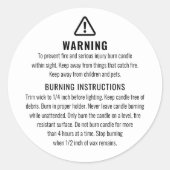 Étiquette des instructions d'avertissement et de b (Devant)