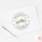 Étiquette des oeufs de caille frais (Enveloppe)