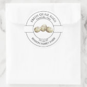 Étiquette des oeufs de caille frais (Sac)