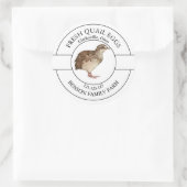 Étiquette des oeufs de caille frais (Sac)