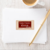 Étiquette des oeufs frais de ferme (En situation)