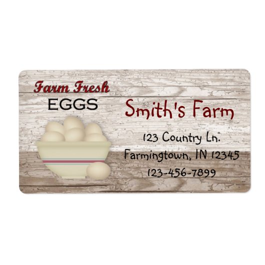 Étiquette des oeufs frais de ferme (Devant)