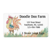 Étiquette des oeufs sur mesure du coq (Devant)