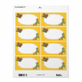 Étiquette des papillons et des escargots (Feuille entière)