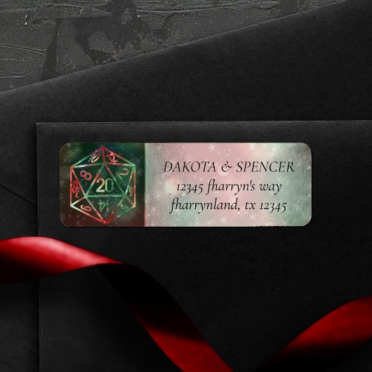 Étiquette Dés RPG | Gamer Tabletop PnP Fantastique Noël Pers