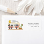 Étiquette Desert Adventure Retro RV Motorhome Baby shower (En situation)