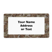 Étiquette Désert de Camouflage (Devant)