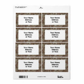 Étiquette Désert de Camouflage (Feuille entière)