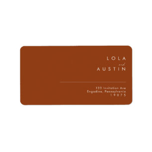 Étiquette Désert simple   Terracotta Wedding RSVP Adresse