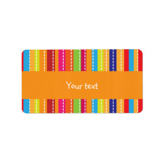 Étiquette Design à bandes arc-en-ciel